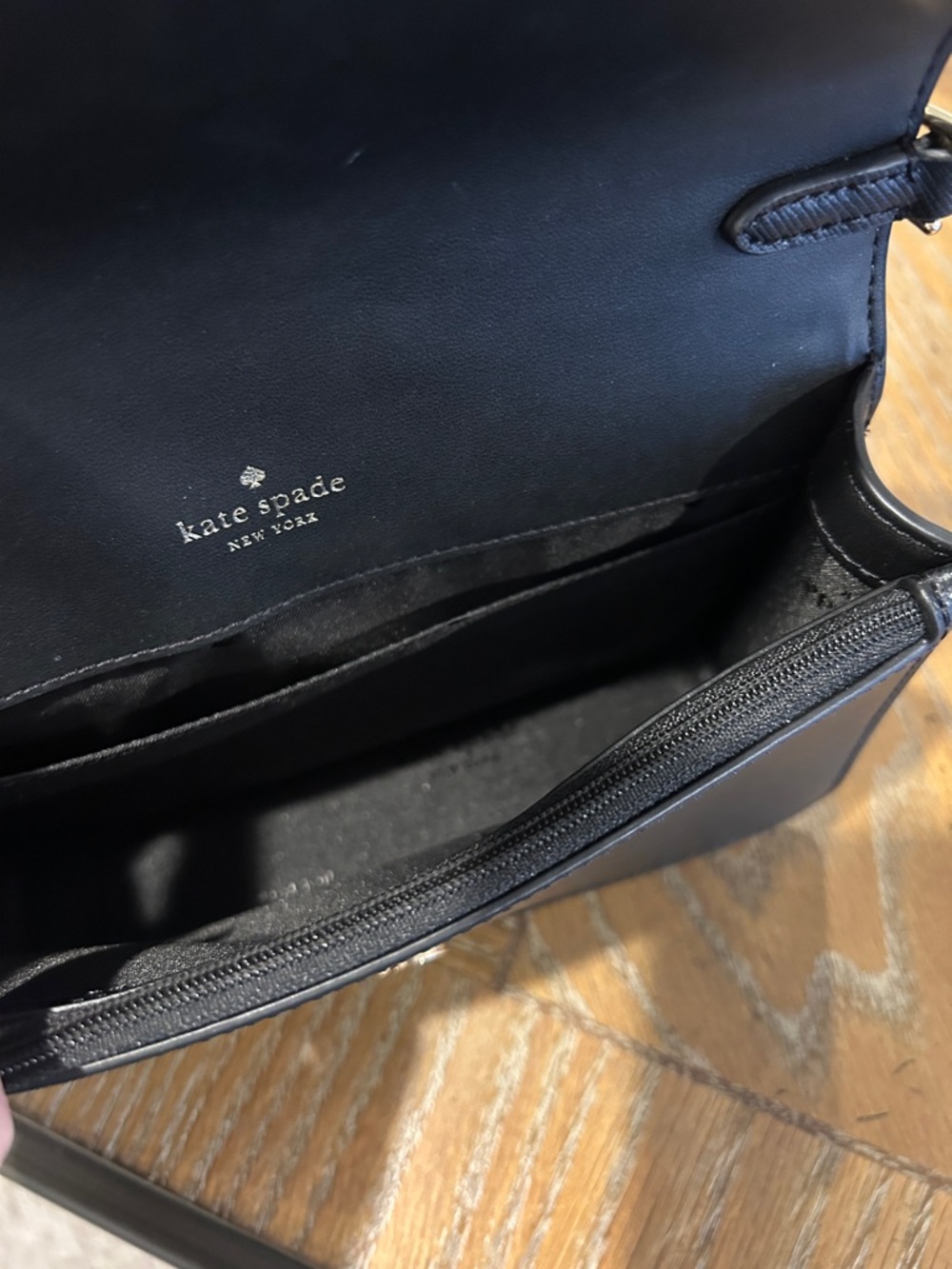 kate spade Black Leather Chain Crossbody Bag with Gold Hardware - Picture 3 of 5
